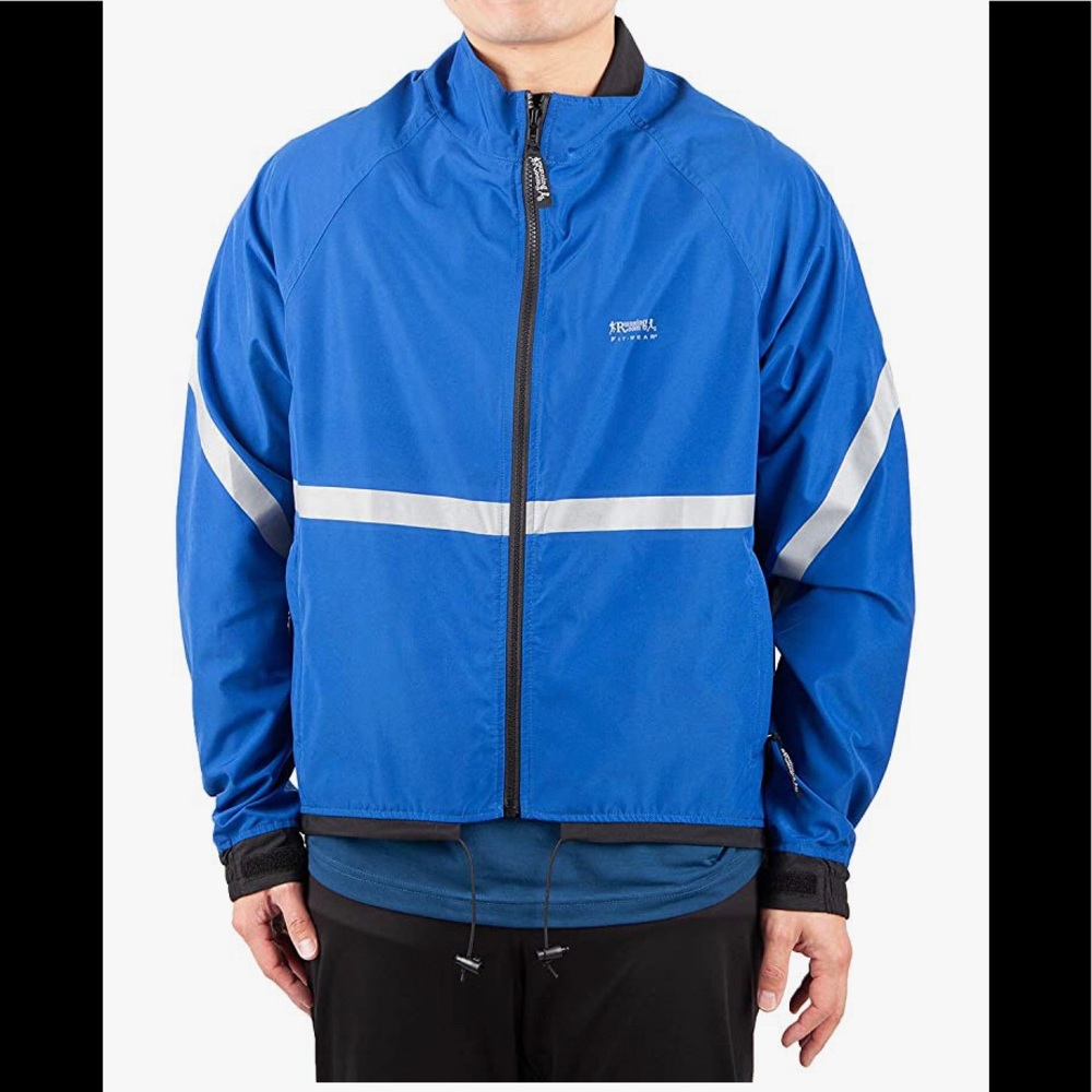 RUNNING ROOM Fit-Wear Unisex Reflective Running  jacket/windbreaker EUC